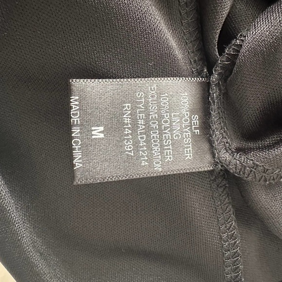 ASTR | Black Sheer Embroidered Tunic Size M - Picture 8 of 8